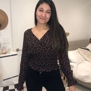 Paper Crane floral Blouse size M new with tags